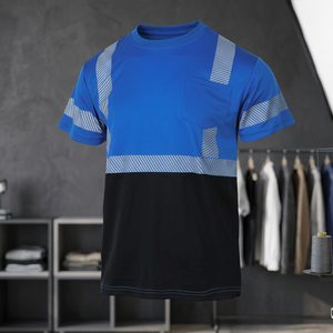 Camiseta de Trabajo de Manga Corta Personalizada de Poliéster de Secado Rápido, Antiestática, Anti-UV, de Alta Visibilidad y Reflectante para Construcción y Trabajo en Minería - Product Image 2