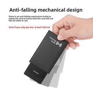 Offre Spéciale SHIMENGFU Modèle <span class=keywords><strong>Yamo</strong></span> Porte-cartes de crédit et d'identité multicolore en aluminium à poussoir latéral, style Normcore/Minimaliste, sans fermeture, 70g - Product Image 4