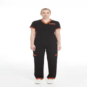 Aangepaste Plus Size Ziekenhuis Uniformen Set Med Couture Mouwloze Scrubs Tops Joggingbroek Verpleegster Werkkleding Jurk