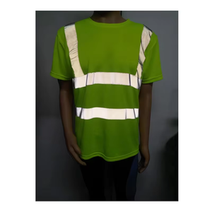 เสื้อสะท้อนแสงสีเขียวเรืองแสงสีเหลืองมองเห็นได้เสื้อใส่ทำงานสะท้อนแสงสม่ำเสมอสำหรับคนงานที่มีการจราจรสูง - Product Image 3