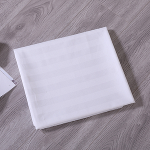 Bán Buôn Sao Khách Sạn Đặc Biệt <span class=keywords><strong>CVC</strong></span> 60/40 T300 <span class=keywords><strong>200</strong></span>*98 60*40 110 "Sọc Chất Lượng Cao Bộ Đồ Giường Màu Trắng Vải - Product Image 4