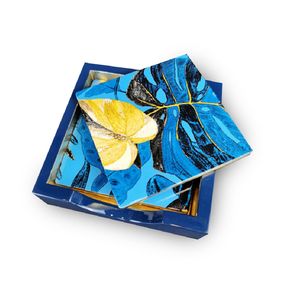 VietnamCrafts - Posavasos de Lujo Personalizables Hechos a Mano, Ecológicos, de Laca, Arte Popular, Duraderos, de Alta Calidad, para Bebidas Calientes - Product Image 5