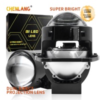 Nouveauté CLS1 3 pouces 110W feux de route LED phare Refit ampoule lampe Bi Led projecteur lentille RHD LHD plat pour voiture universelle