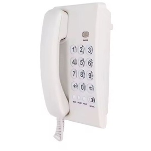 Teléfono fijo con cable, botón grande, color blanco, con funciones de timbre, silencio y rellamada para uso en el hogar u oficina - Product Image 4