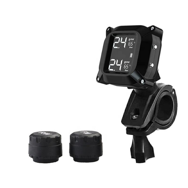 Wireless Universal Motorcycle Tyre Pressure Monitor Wireless External Sensors TPMS