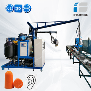 Línea de producción de espuma de poliuretano de dos componentes de alta precisión - diseñada específicamente para tapones para los oídos de espuma viscoelástica de rebote lento - Product Image 1