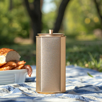 Boîte à nourriture en métal octogonale brillante hermétique pour les collations comme les biscuits, les barres chocolatées, le thé, emballée de manière pratique