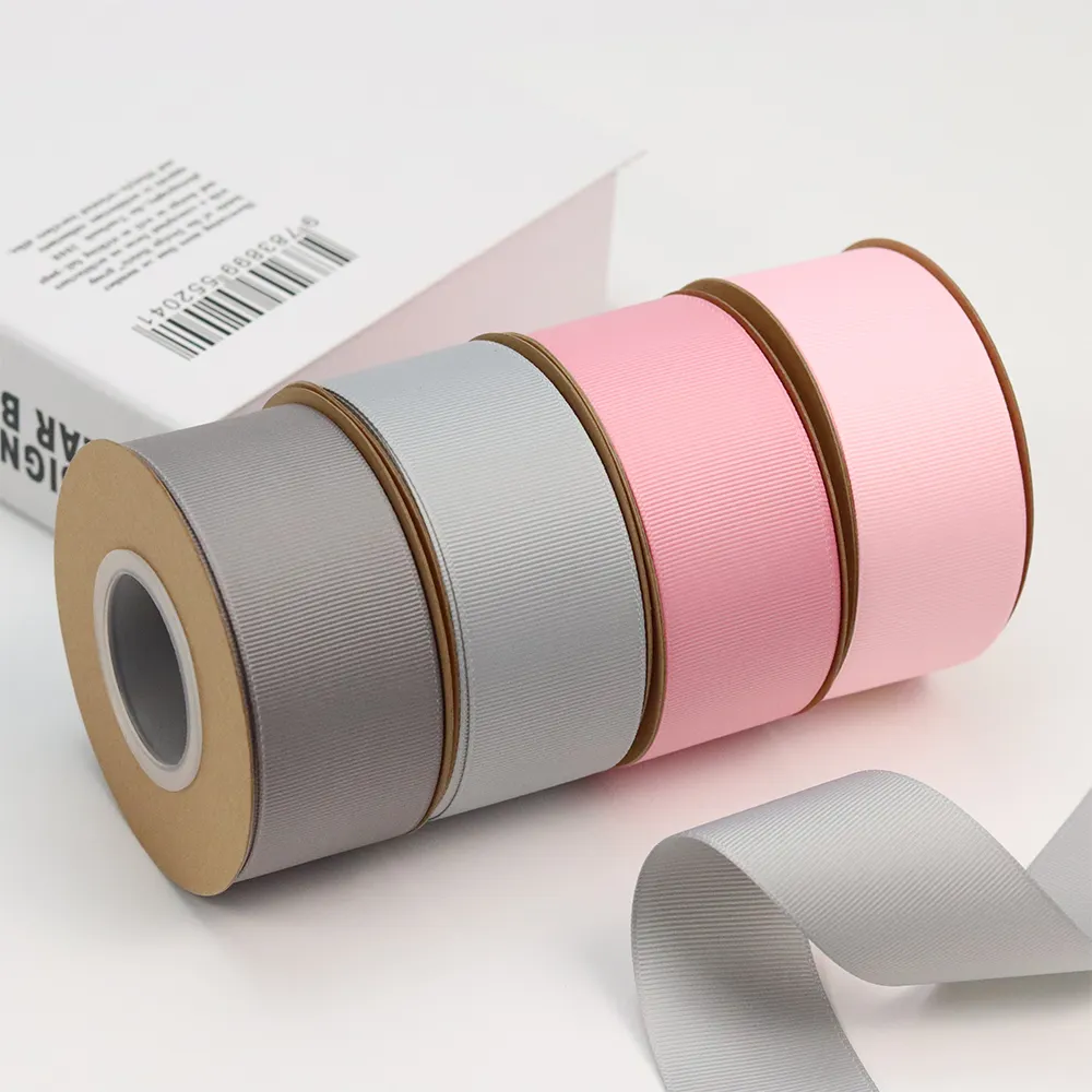 1.5 inch light color wholesale plain grosgrain ribbon for gift wrap