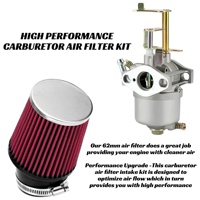 HIAORS-Kit filtre à air carburateur 62mm pour 79cc 97cc 100cc CT100U CC100X Mini vélo Go Kart Powermate Edger 152F 154F pièces