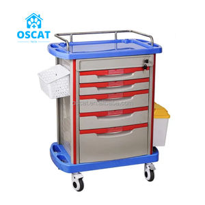 OSCAT EX-T01 수의학 장비 응급 카트 스테인레스 스틸 의료 트롤리 ABS 플라스틱 금속 재료 클리닉 - Product Image 1