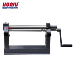 Huaju Industrial W01-0.8x305 12 "Bench top Mini Manuelle Gleit walze Blech Handroll maschine