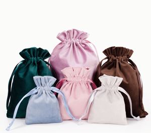 Sacs en velours à cordon, sacs cadeaux, emballages, pochettes à bijoux en daim, logo personnalisé imprimé, vente en gros - Product Image 2