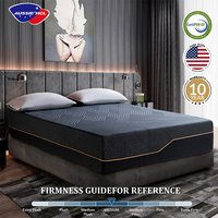 Boîte de matelas en mousse haute densité ignifuge chambre Colchones matelas De Espuma mémoire pliable Gel infusé matelas en mousse à mémoire
