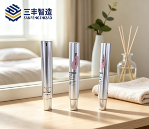 Electroplated <b>Aluminum</b>-Plastic Cosmetic Squeeze Tube with Screw Cap - Product Image 1