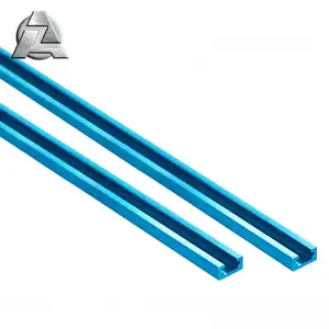 1200mm de Long couleur bleue universel 19mm largeur t piste travail du bois en alliage d'<span class=keywords><strong>aluminium</strong></span> t fente scie à onglets Rail t profil de piste - Product Image 1