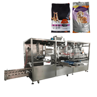 Machine d'emballage automatique de sachets préformés, machine de remplissage et de scellage horizontale à 3 stations pour grands sacs, pour litière pour chat et aliments pour animaux de compagnie, CE OEM