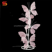Vente flash - Lumière LED papillon lumineuse rose et blanche pour la décoration d'hôtel, de salle de mariage, centre de table de mariage, décorations de table