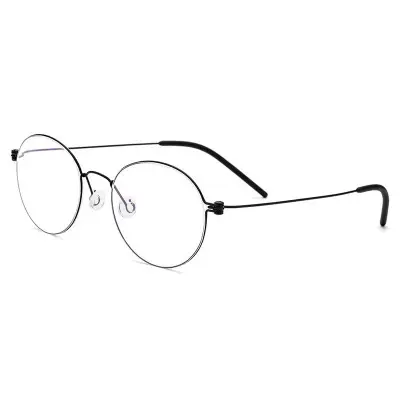 نظارات نظر من التيتانيوم, إطار نظارات يدوية بدون مسامير من التيتانيوم بنسبة B مطلي بمادة IP للبيع الفوري نظارات لقصر النظر من التيتانيوم الخالص