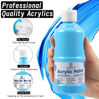 Peintures Acryliques Professionnelles pour Artistes et Étudiants, Couleurs Non Toxiques en Bouteilles Plastiques de 120/250/500 ml