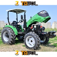 Tracteur agricole diesel 4x4 50 CV 70 CV avec pare-soleil, mini tracteur pour ferme