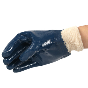 Gants <span class=keywords><strong>de</strong></span> <span class=keywords><strong>travail</strong></span> résistants à l'eau et à l'huile, à large bord, en nitrile bleu, <span class=keywords><strong>de</strong></span> qualité supérieure - Product Image 4