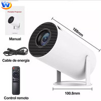 Proyector Inteligente Portátil para Cine en Casa HY300, Decodificación de Video de 720P, 120 ANSI Lúmenes, Android 11, IOS, Mini Proyector Dual WIFI