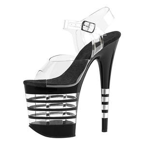 Sandalias de Tacón Alto Transparentes de 20 cm con Punta Abierta, Color <span class=keywords><strong>Rosa</strong></span>, para Fiesta, <span class=keywords><strong>Novia</strong></span>, Sensuales, Fetiche, Elegantes, para Banquete, Pole Dance - Product Image 1