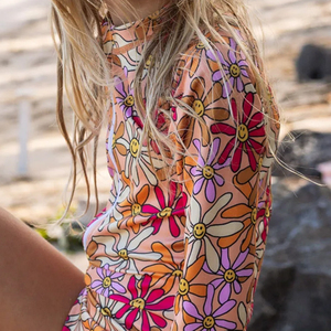 Combinaison de bain pour enfants à manches longues, imprimée, anti-UV, douce, style hawaïen, en nylon, personnalisable, très vendue. - Product Image 2