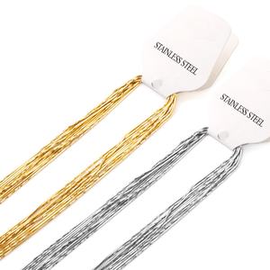 Collier de mode en acier inoxydable, chaîne couleur argent 0,9 mm, plaqué or, chaîne en or de haute qualité - Product Image 1