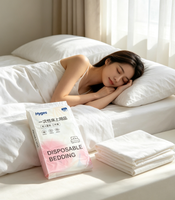 Draps jetables en fibres végétales de qualité supérieure, 3 pièces, ensemble de literie doux en tissu non tissé pour salon de beauté et massage