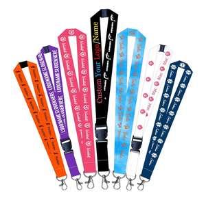 Hot Selling Custom Logo <b>Lanyard</b> Bulk, Soft <b>Polyester</b> Neck Strap with Swivel Clip & Keychain for Business Events Security - Product Image 3