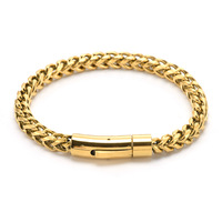 Élégant Unisexe 18K Plaqué Or En Acier Inoxydable Blé Chaîne Dubaï Bracelet Lien Bracelets pour Fêtes Cadeaux Accessoire À La Mode