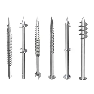 Wholesale Price Galvanised Earth Ground Anchor Screw Customized Helical Ground Pile Foundation