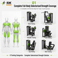 Máquinas de fuerza con sistema de pin SK, juego completo de equipos de gimnasio comerciales para centros de fitness, clubes, hoteles, venta al por mayor