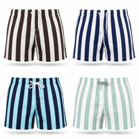 Shorts de Baño para Hombre, Diseño Personalizado OEM, Ecológicos, Ajustados, a Media Pierna, Cintura Elástica con Cordón, Forro de Malla, para Surf