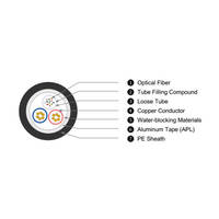 Fiber Power Composite Cable for Access Network PE Sheath Hybrid Fiber Cable
