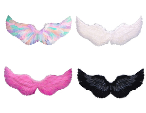 Ailes de Diable pour Halloween, Costume de Scène, Ailes d'Ange Noires en Plumes avec Sangles Élastiques – Grande Vente - Product Image 3