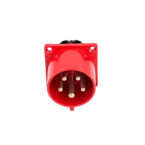 Type 625 32A 220v-415v 3P+N+E 5pin IP44 waterproof Panel mounted plug