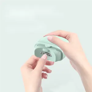 Sıcak otomatik tırnak makası aracı çok fonksiyonlu elektrikli tırnak makası manikür trim ile LED ışık erkekler kadınlar ve bebek için