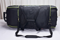 Grand sac de voyage à roulettes en polyester tendance avec fermeture éclair et roulettes pour équipement de course moto