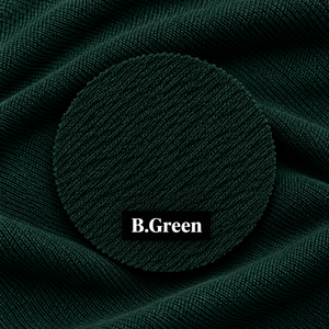 Tissu en maille côtelée de polyester vert bouteille, matière première douce, texturée et extensible pour la production de vêtements et de mode - Product Image 1