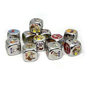 Dés religieux créatifs en alliage de zinc argenté, hexaédriques, durables et gravés, pour jeux et dévotions religieuses - Product Image 4