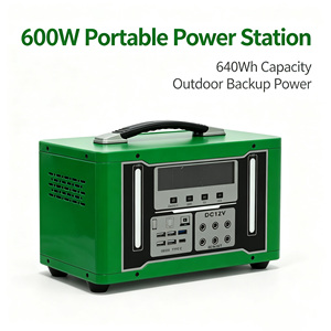 สถานีไฟฟ้าพกพาสำหรับใช้งานกลางแจ้ง 600W 640Wh รองรับการชาร์จพลังงานแสงอาทิตย์ สำหรับการตั้งแคมป์ ตกปลา ท่องเที่ยวทางถนน และเป็นแหล่งสำรองไฟฟ้าภายในบ้าน - Product Image 1