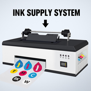 Imprimante DTF avec tête Epson L1800, machine de transfert thermique direct sur film pour t-shirts, système d'encre blanche, support rouleau et feuille - Product Image 1