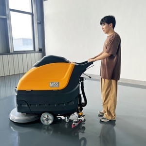 Battery Powered đi bộ phía sau đứng trên quay có thể sạc lại quét sàn Scrubber bàn chải Cleaner máy - Product Image 4