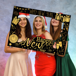Hàng mới chào mừng năm mới vàng đen quyến rũ trang trí năm mới Bộ đạo cụ chụp ảnh cầm tay đạo cụ chụp ảnh 2026 tiệc - Product Image 3