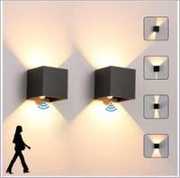 Applique murale LED 12W en aluminium, éclairage mural décoratif pour chambre à coucher, lumière LED murale bidirectionnelle
