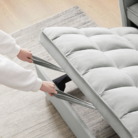Canapé-lit multifonctionnel, canapé-lit confortable et matelas pour le salon bjflamingo Canapé-lit double en tissu polyvalent