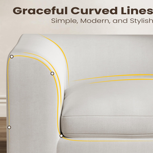 Sofá Seccional Moderno de Tres Plazas, Tapizado en Chenilla Gris Claro, Estilo Hogareño Acogedor, Tamaño Estándar, Sellado al Vacío - Product Image 3