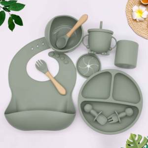 จานใส่อาหารสำหรับเด็ก,จานแบ่งอาหารสำหรับเด็กวัสดุ BPA กันลื่น - Product Image 4